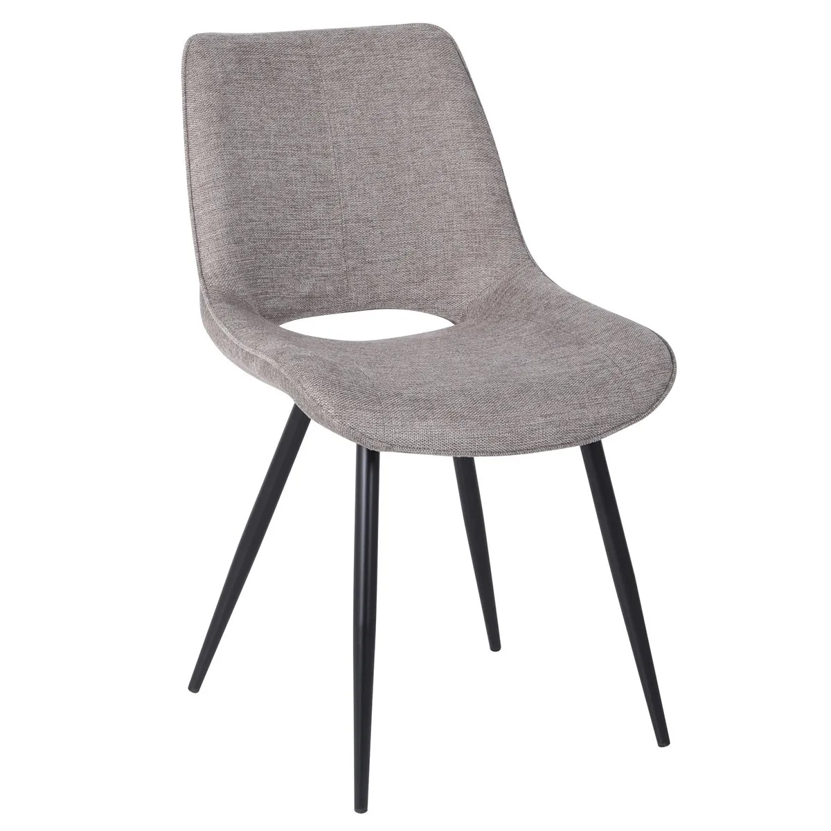 NORA chair black frame/beige tk.
