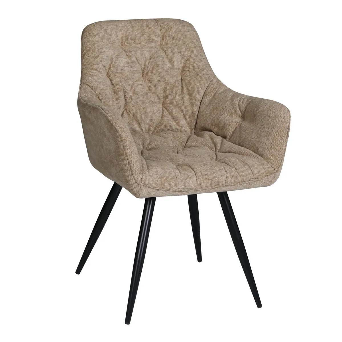 ARDEN chair black frame/dark beige tk.