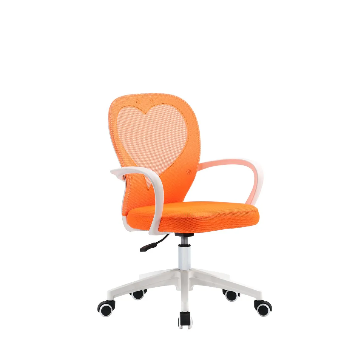 Swivel chair STACEY orange/white frame