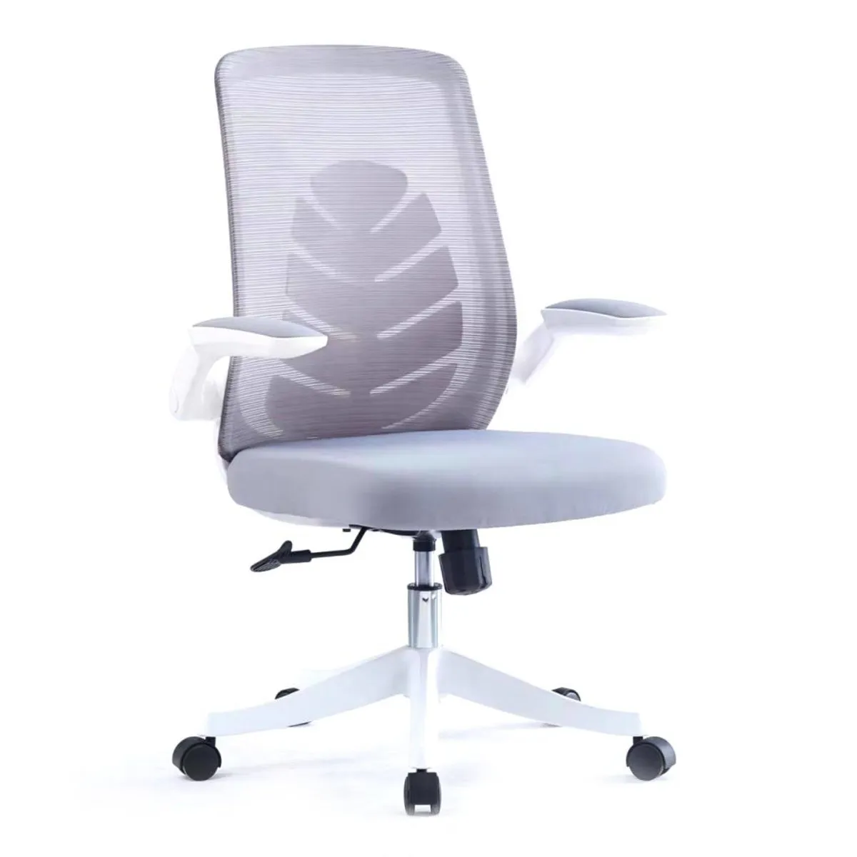 Swivel chair GLORY gray/white frame