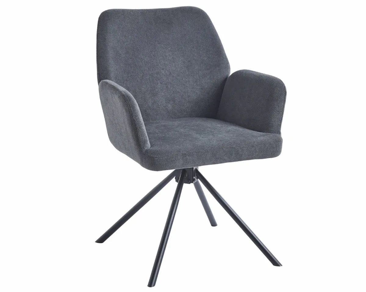 Chair DEMI black frame/dark gray tk.