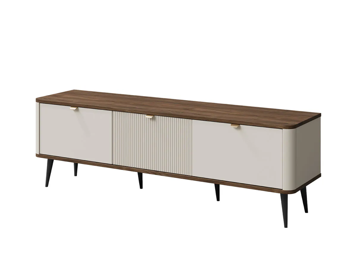 TV stand MARLY REG 13 cashmere/walnut