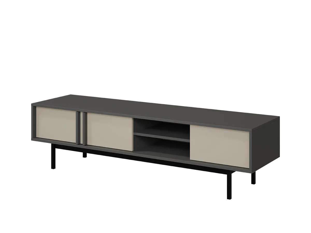 TV stand ALSY REG 9 anthracite/light beige