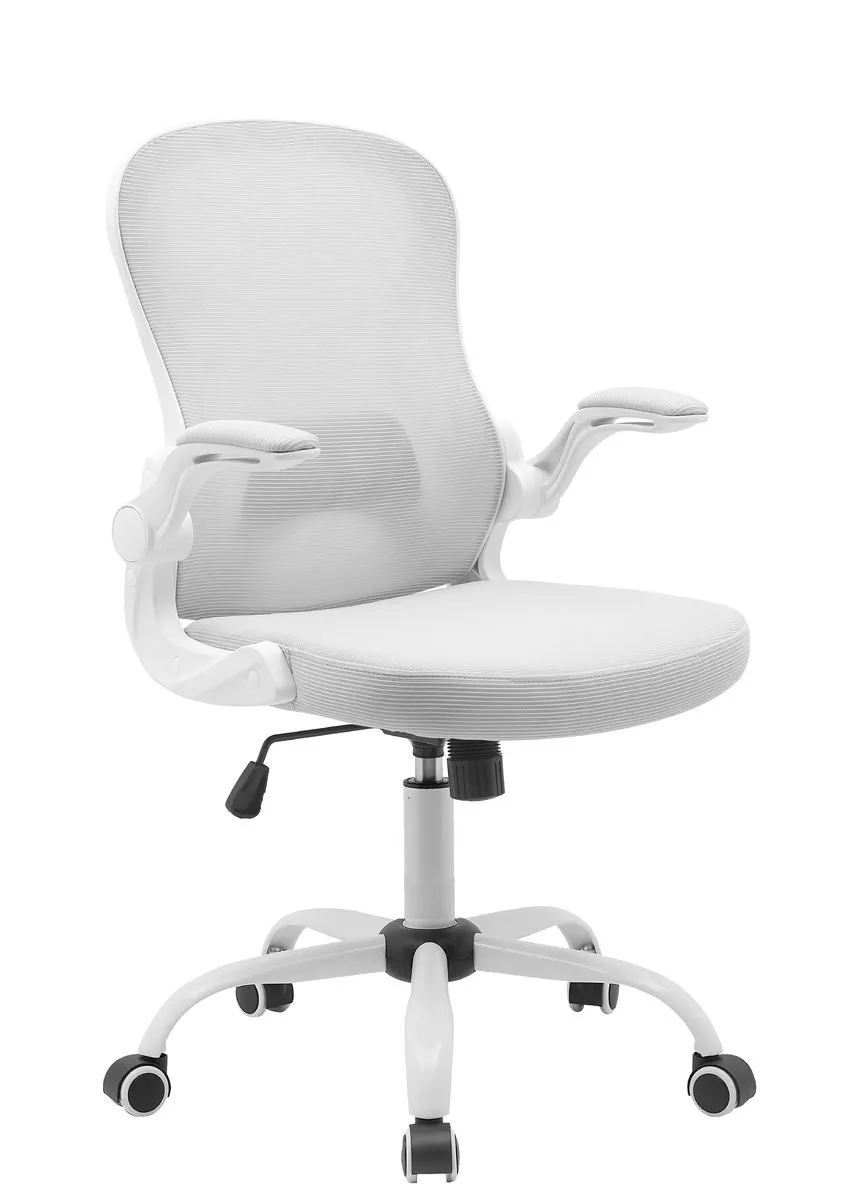 Swivel chair CANDY gray/white frame