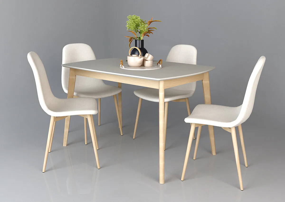 EXEN table 120*80 wood/gray