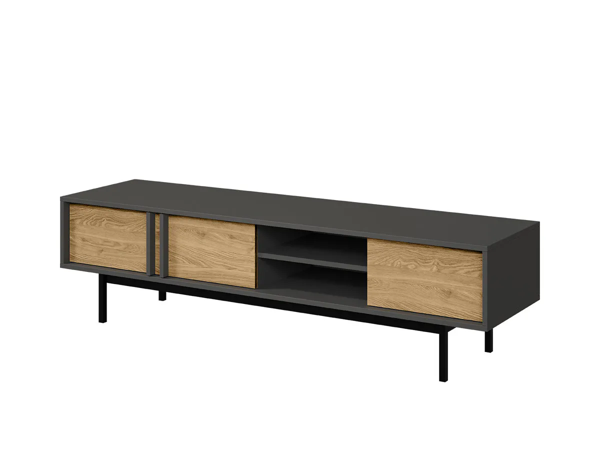 TV stand ALSY REG 9 anthracite/oily oak