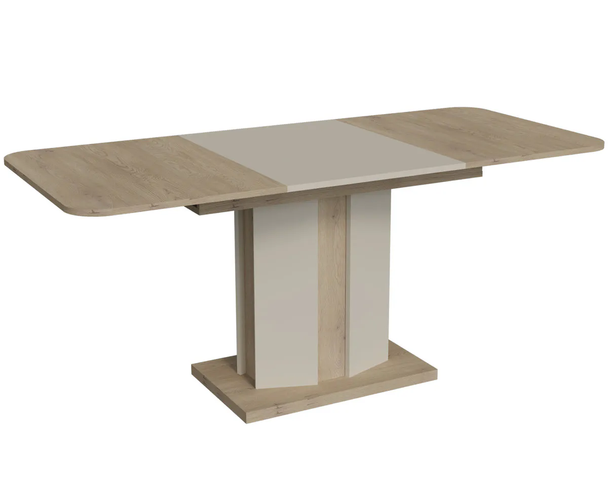 CRYSTAL D/S table cremona cotta oak/stone beige