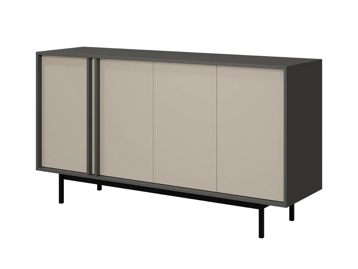Chest of drawers ALSY REG 6 anthracite/light beige