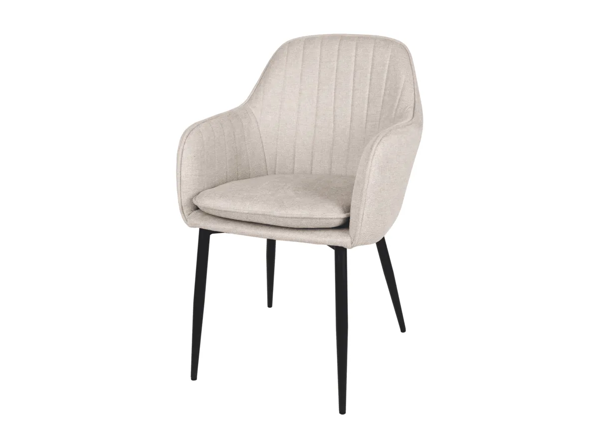 Chair EMILY black frame/beige tk.