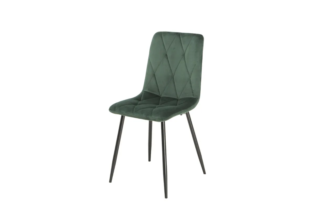 COREY chair black frame/green
