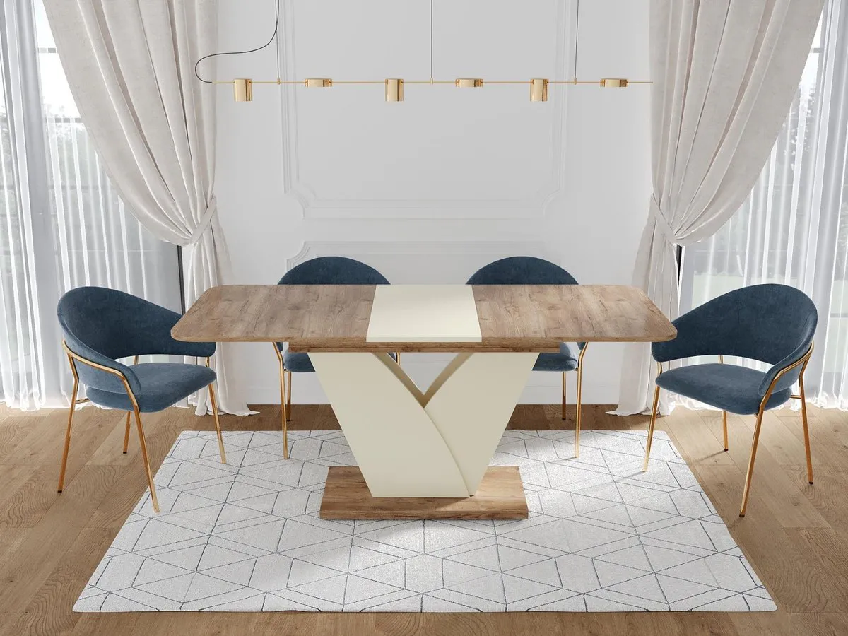 VOLT D/M table oak kraft tobacco/almond