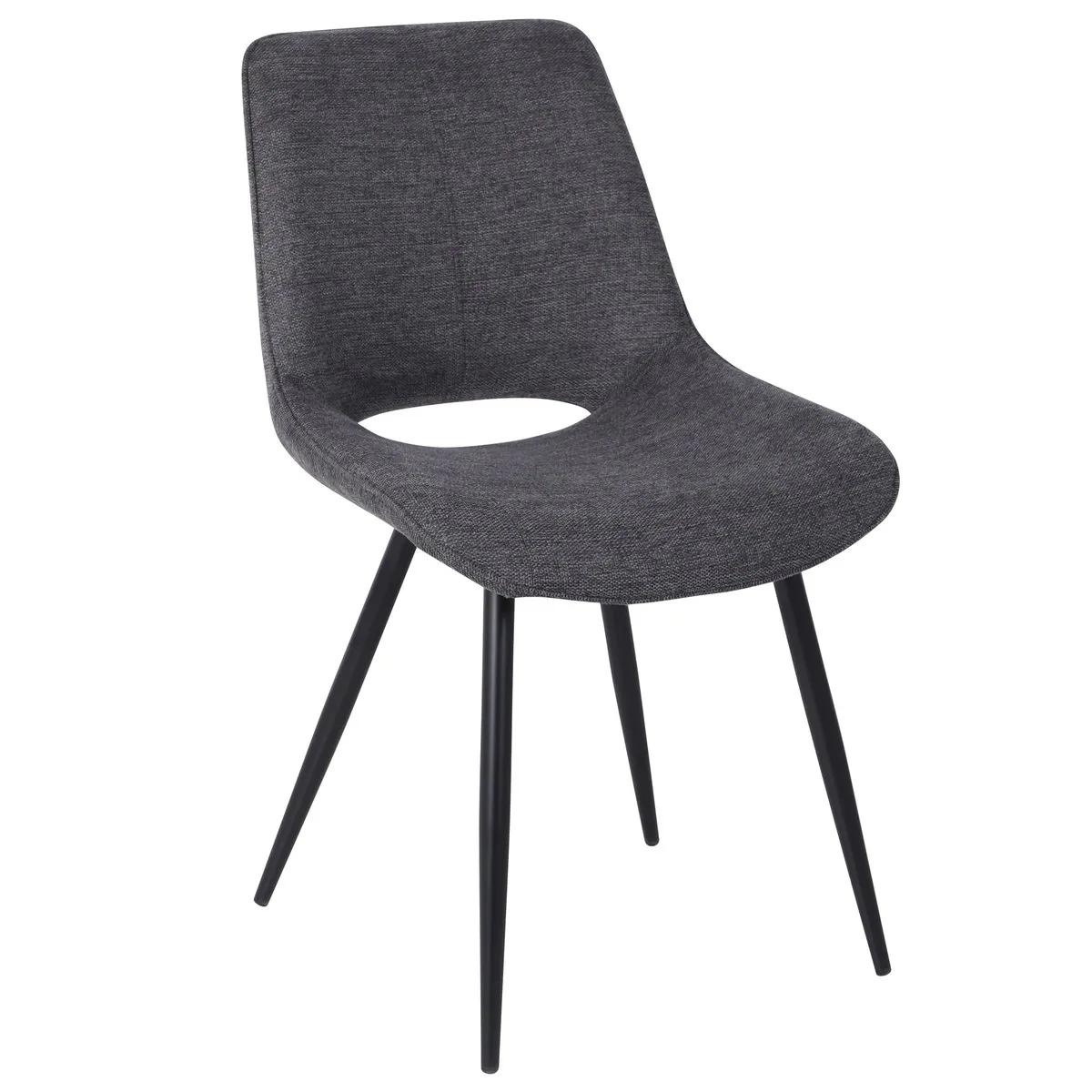 NORA chair black frame/dark gray tk.