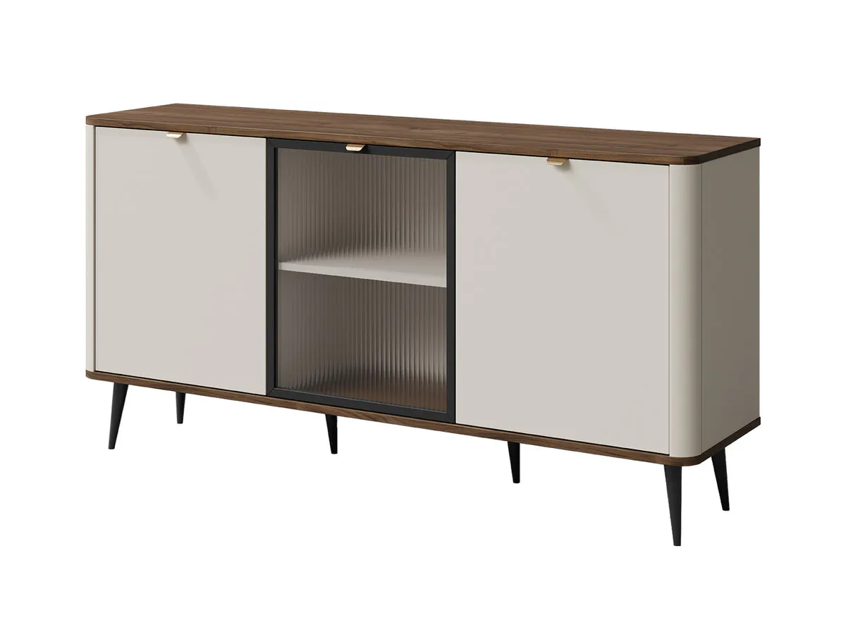 Chest of drawers MARLY REG 7 cashmere/walnut