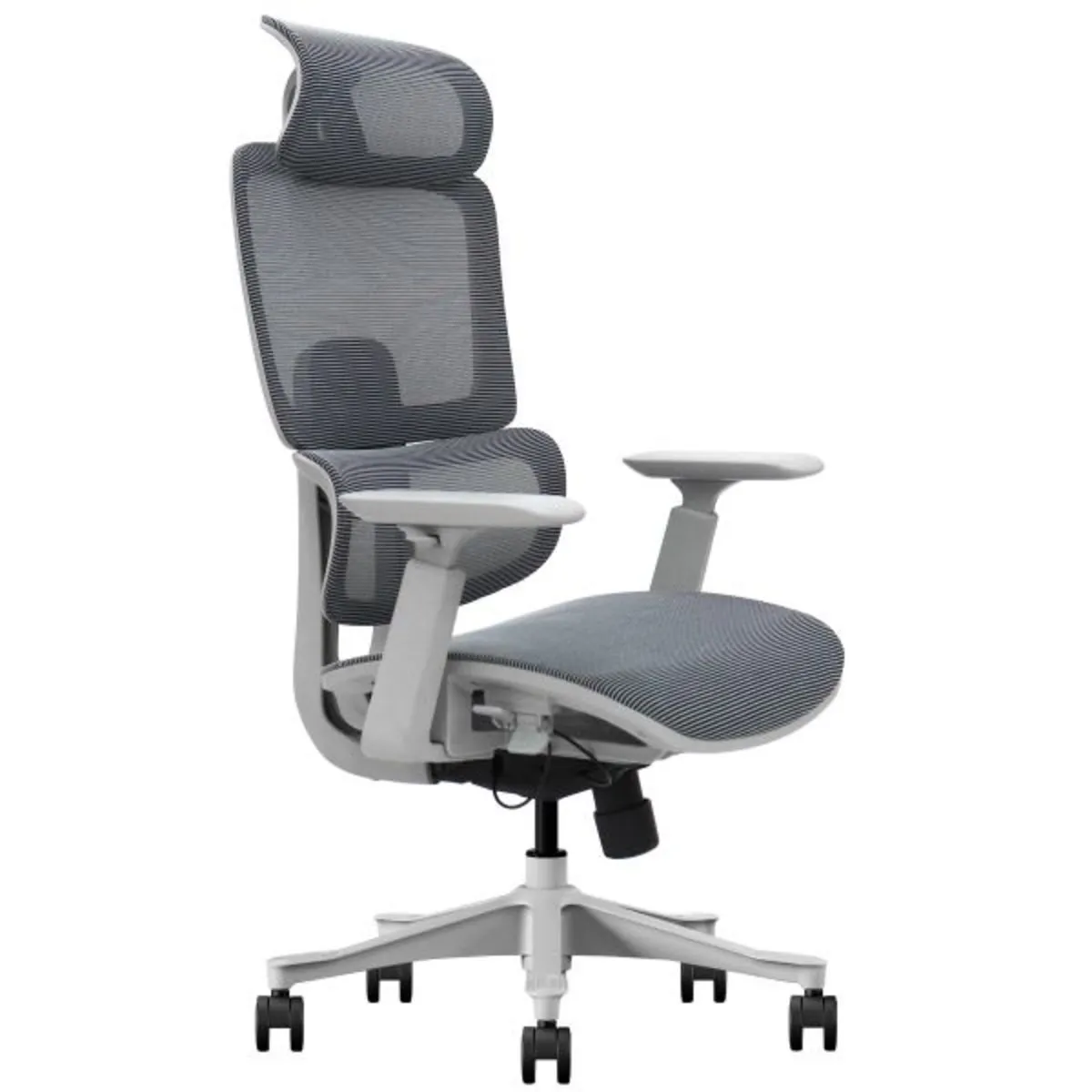 Swivel armchair WALTER gray mesh/gray frame