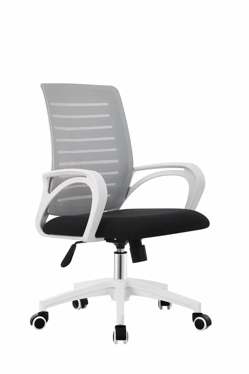 Swivel chair POLO light gray/black/white frame