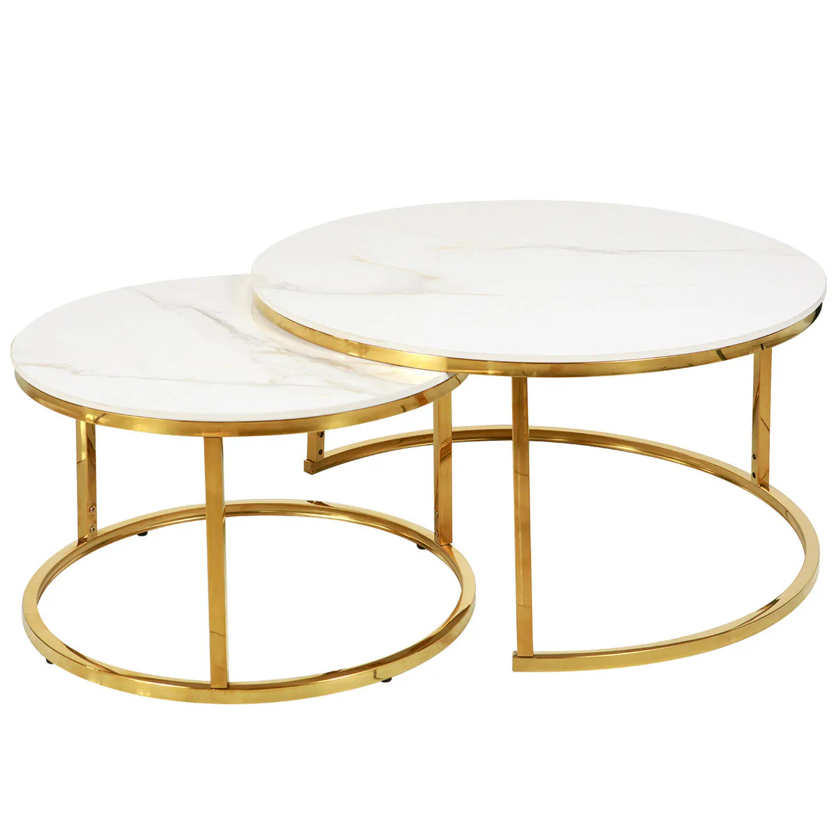 Coffee table ALABAMA A kass gold glossy effect marble/gold (k-kt)