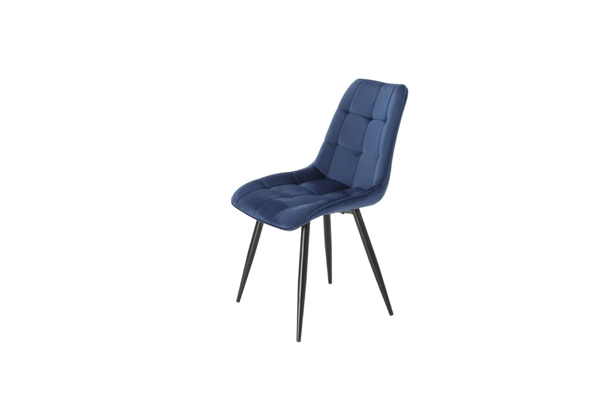 CHARLIE chair black frame/blue