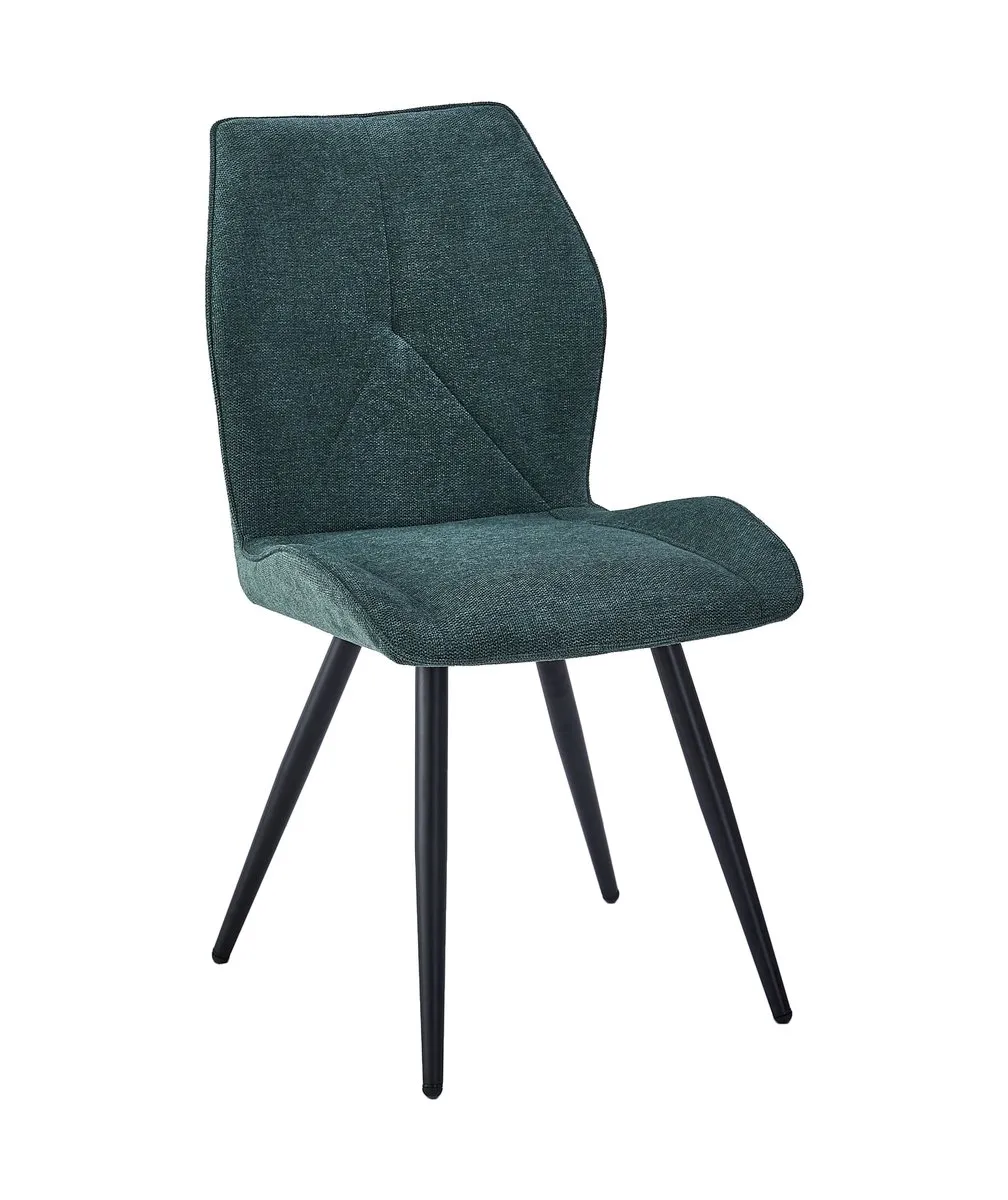 HANK chair black frame/dark green tk.