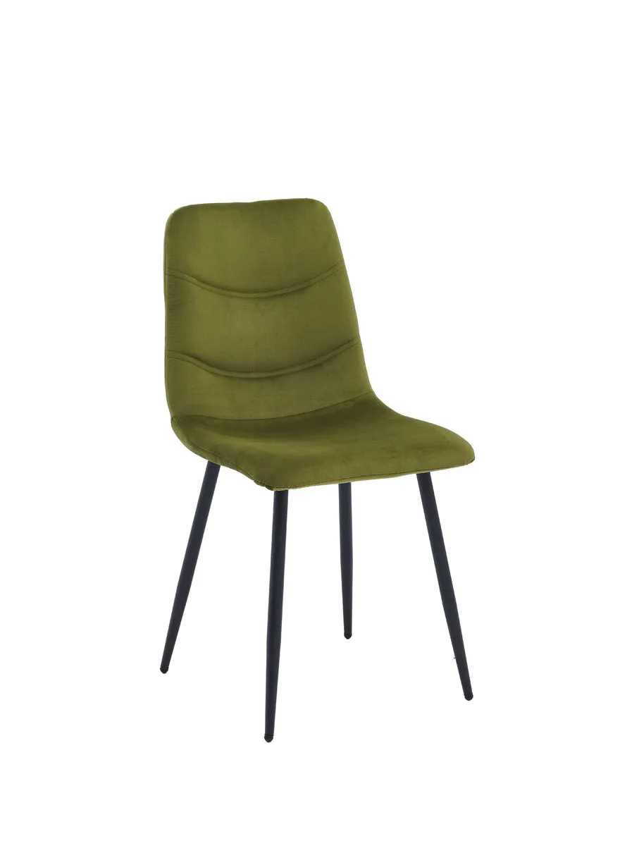 EVAN chair black frame/light green