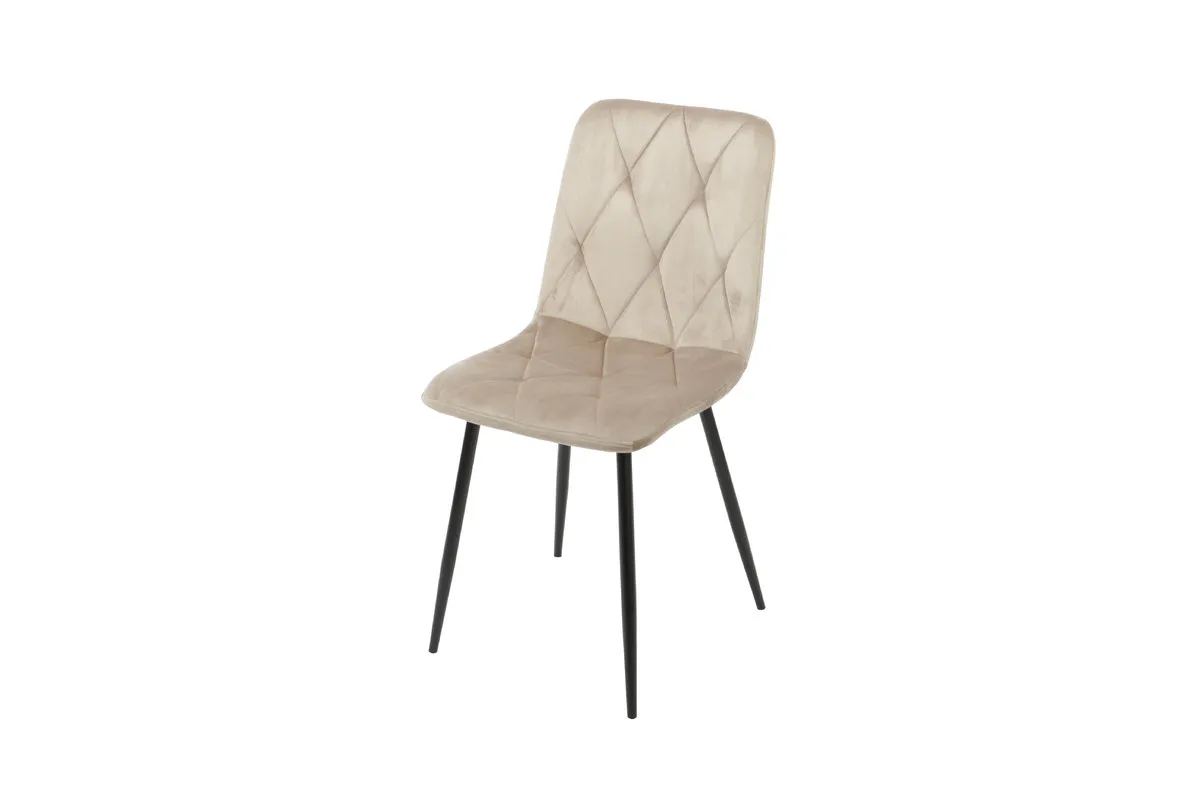COREY chair black frame/beige