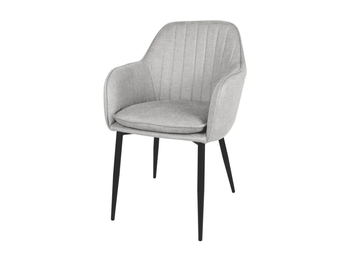 EMILY chair black frame/light gray tk.