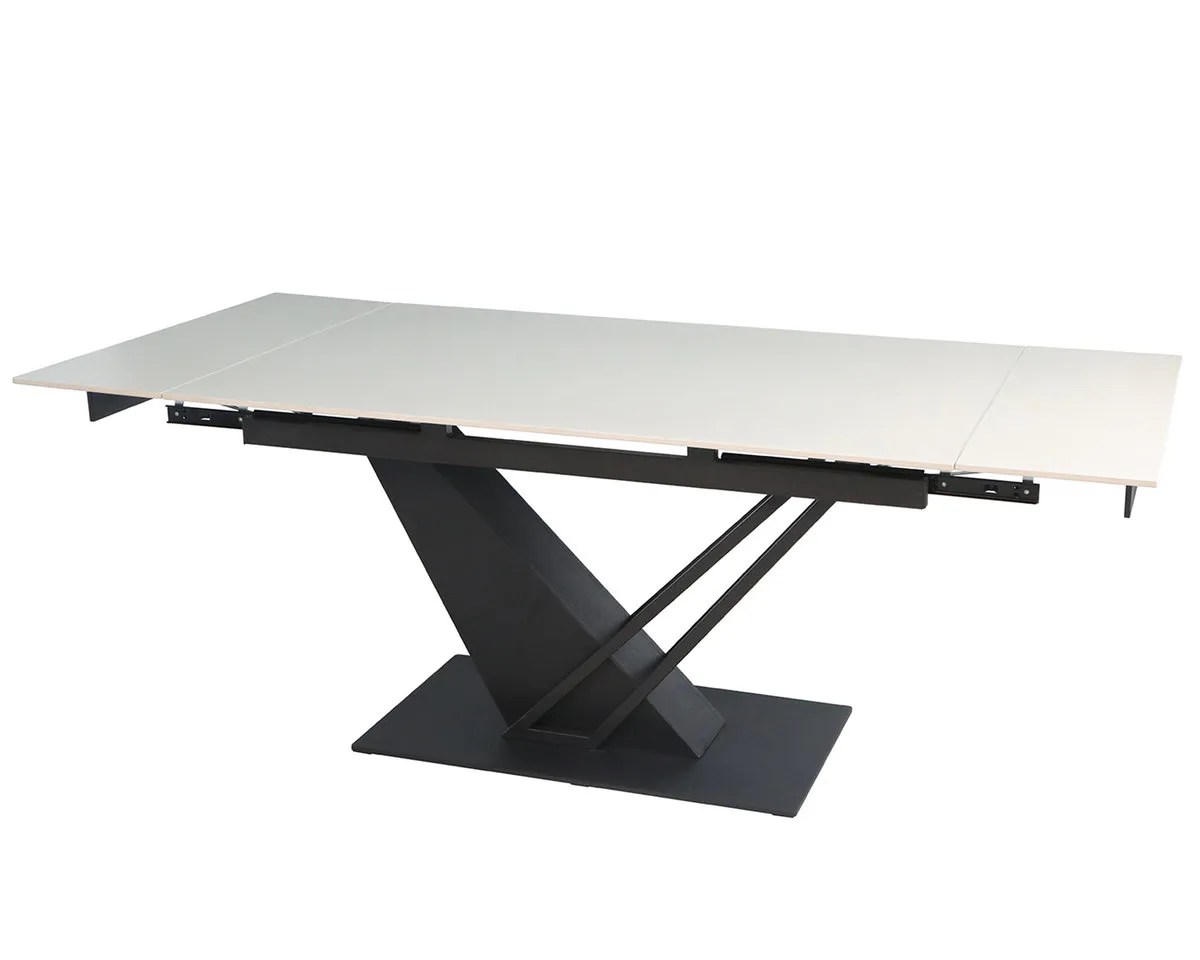 Table FERNANDO CERAMIC 140(200)*90 beige/black
