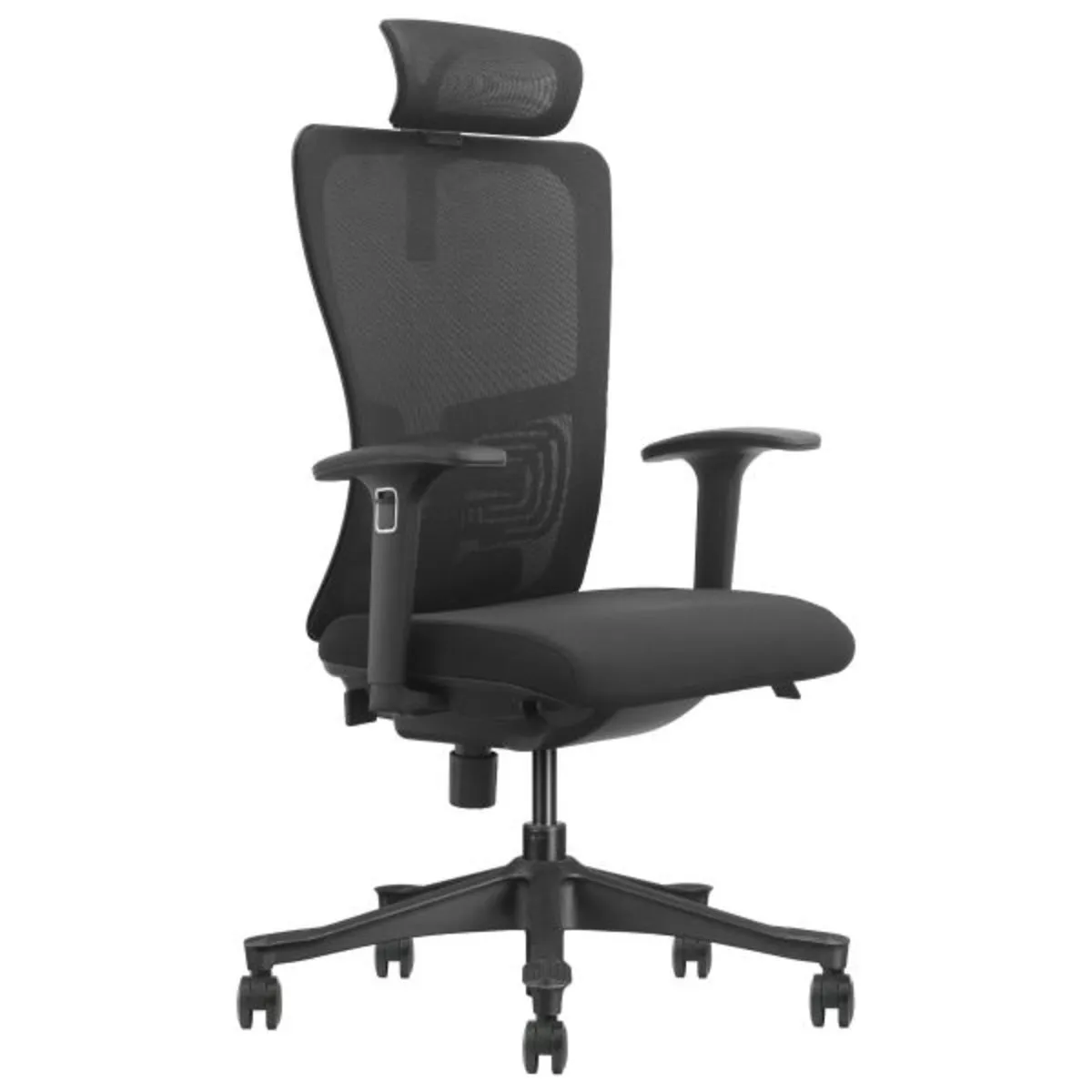 Swivel chair SETON black fabric/black frame