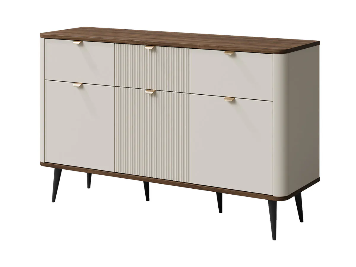 Chest of drawers MARLY REG 10 cashmere/walnut