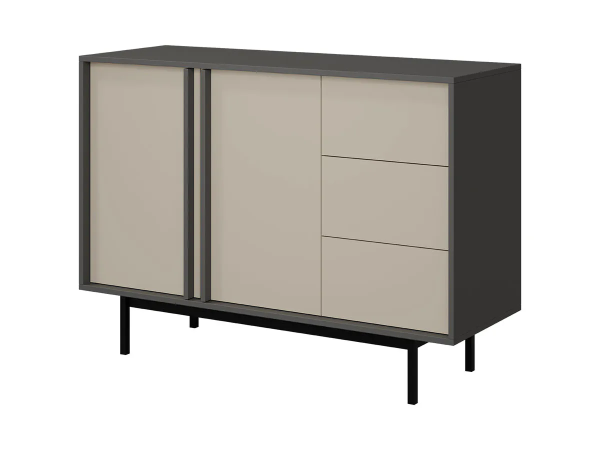 Chest of drawers ALSY REG 7 anthracite/light beige