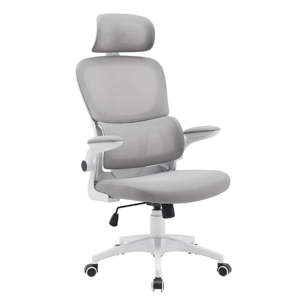 Swivel chair OWEN gray/white frame