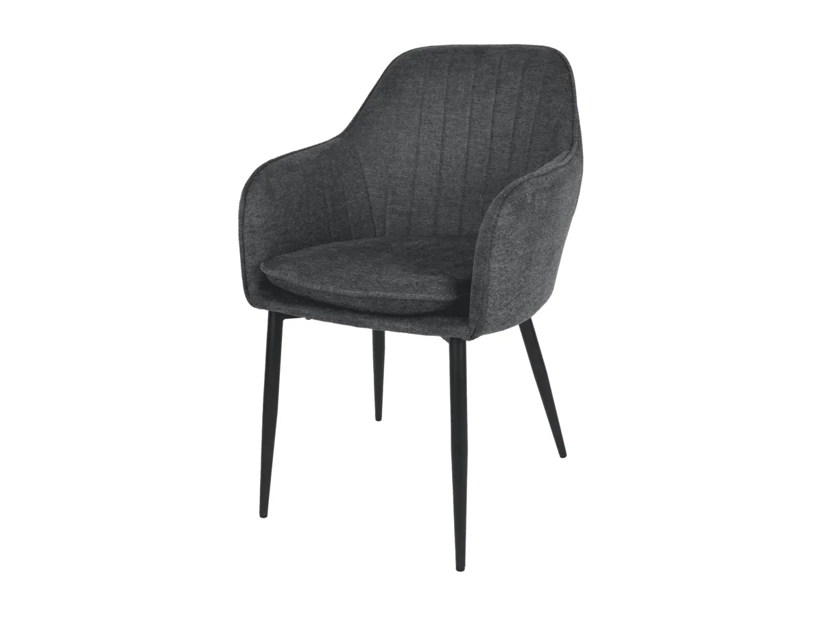 Chair EMILY black frame/graphite tk.