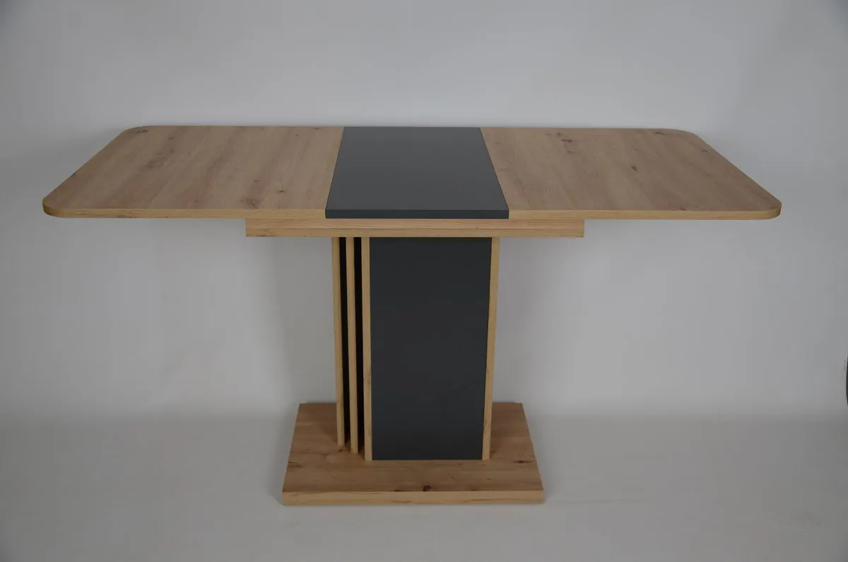 SOLO A/D table anthracite/oak artisan