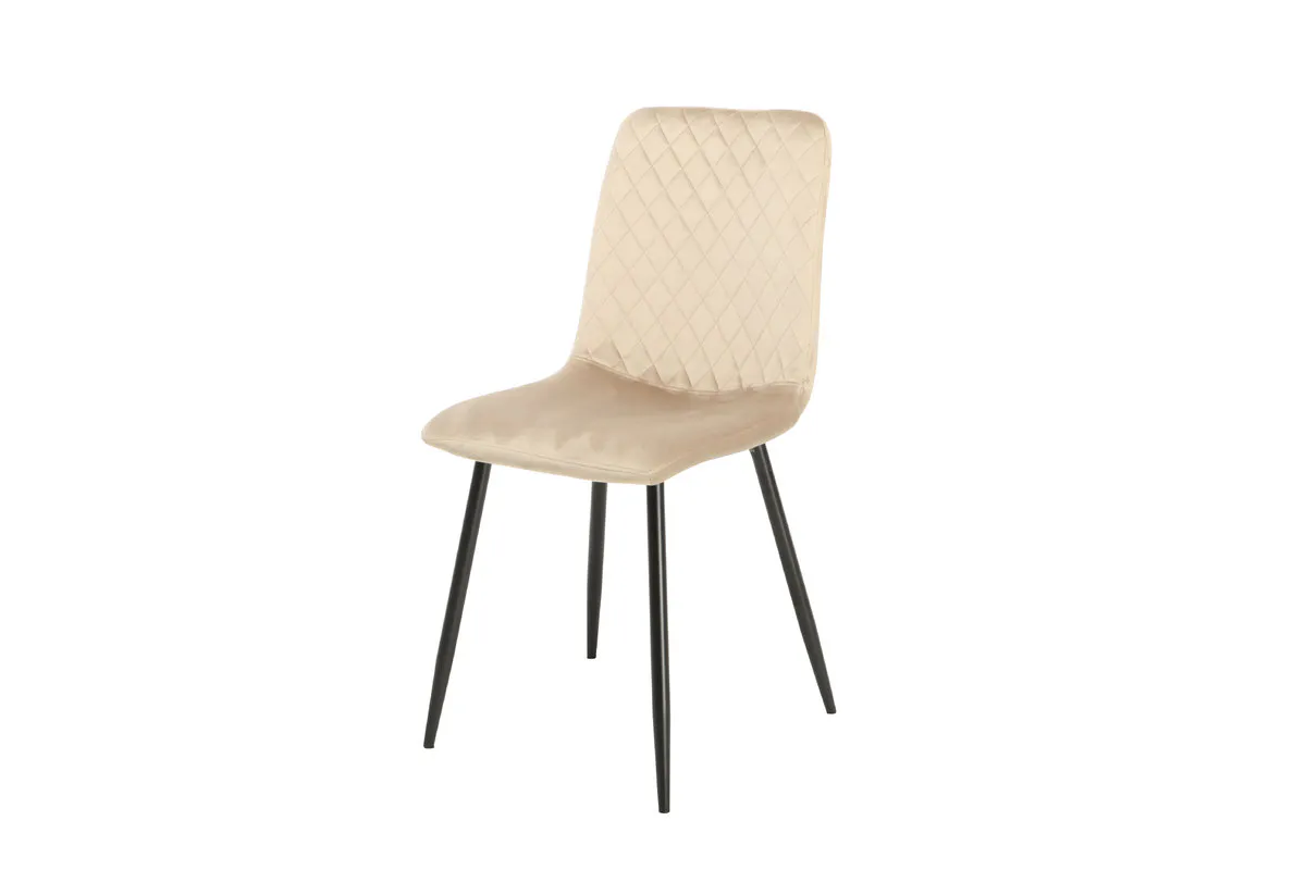 PERLA chair black frame/beige