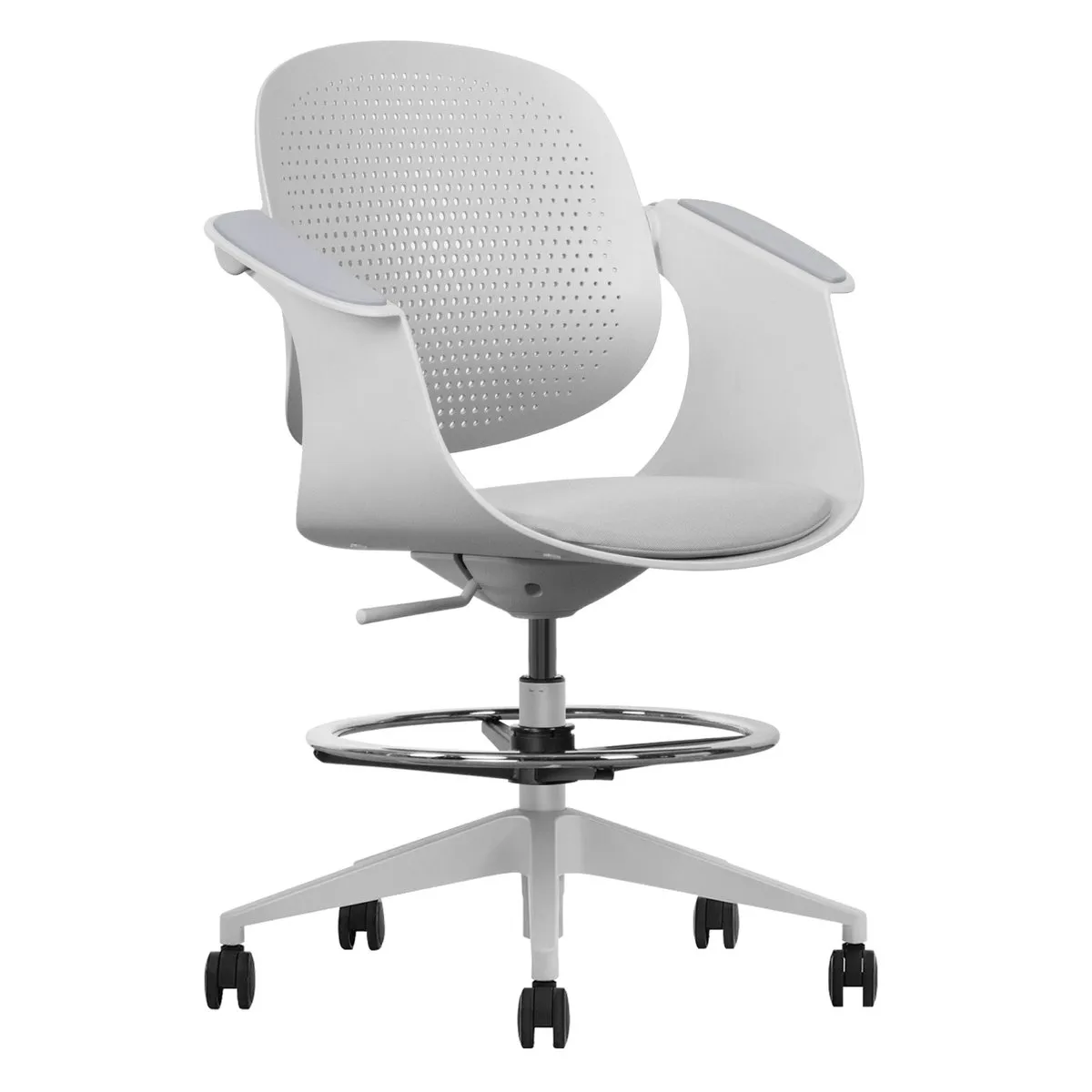 Swivel chair ARLEN gray/gray fabric/gray frame