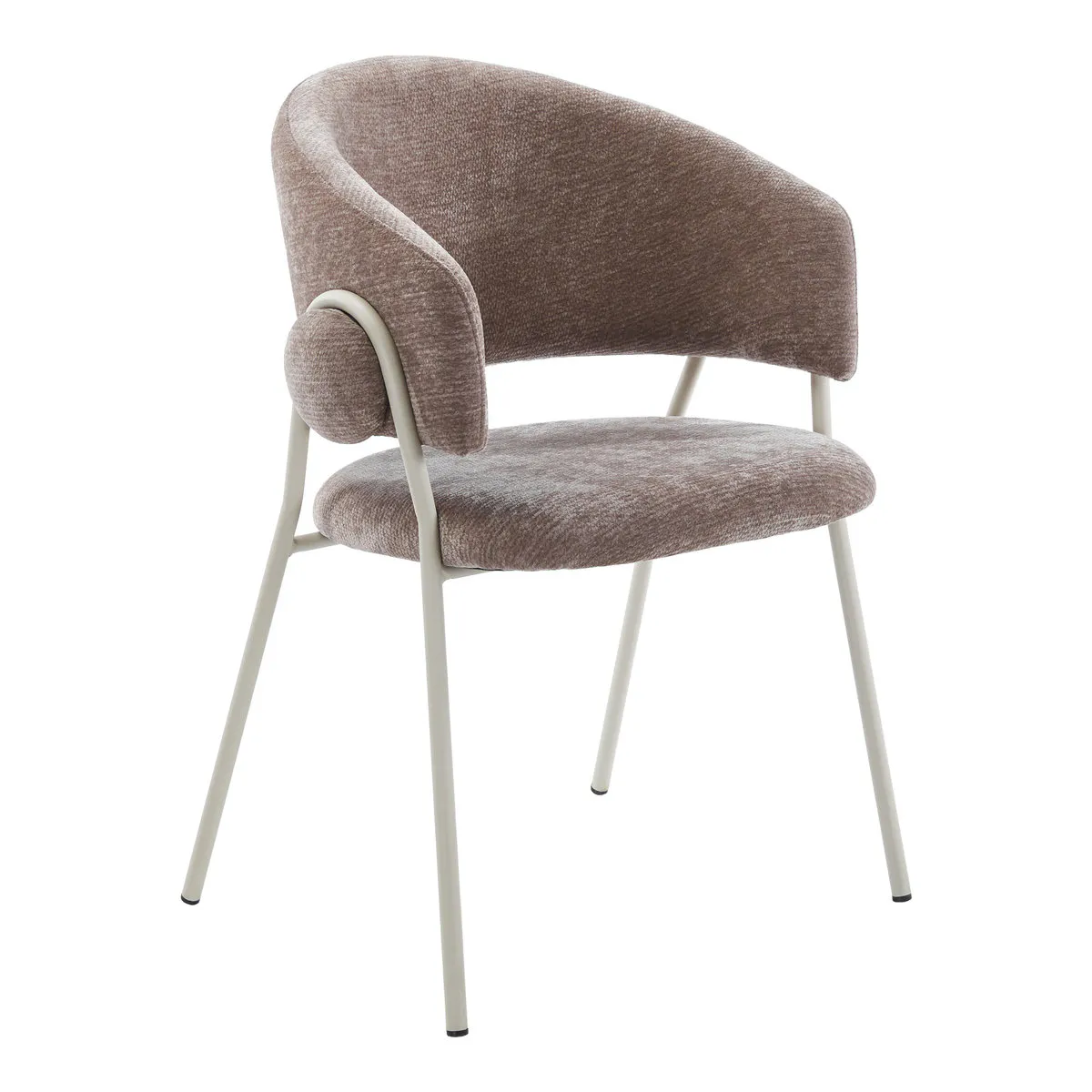 Chair KAY cashmere frame/dark beige tk.
