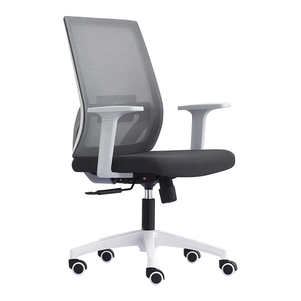 Swivel chair LETT gray/white frame