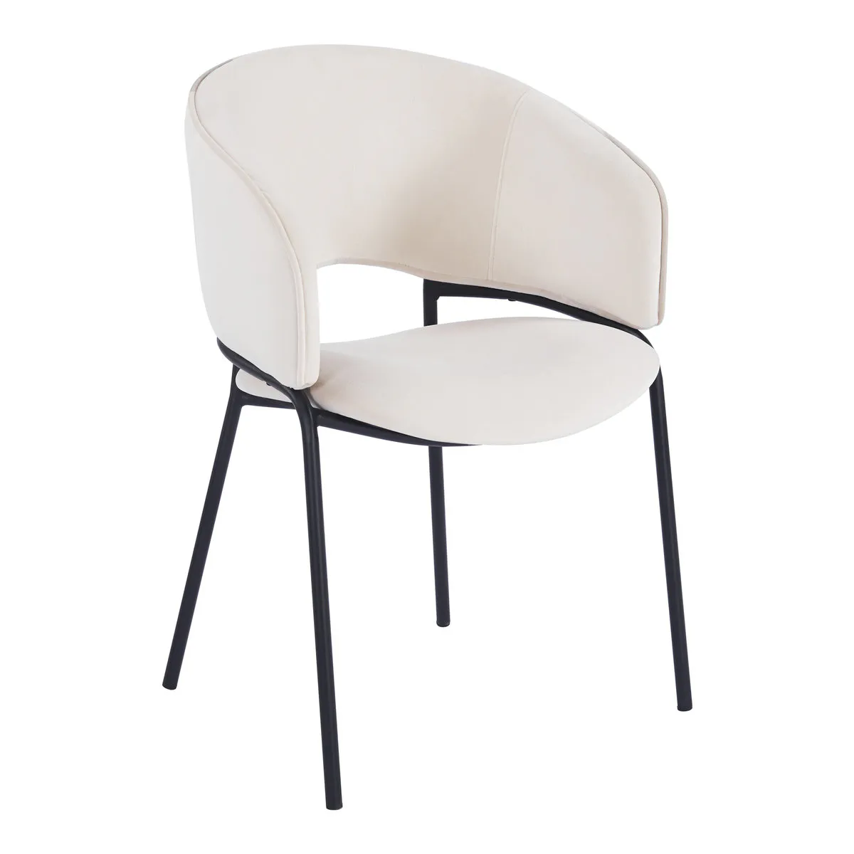 LINCOLN chair black frame/beige tk.
