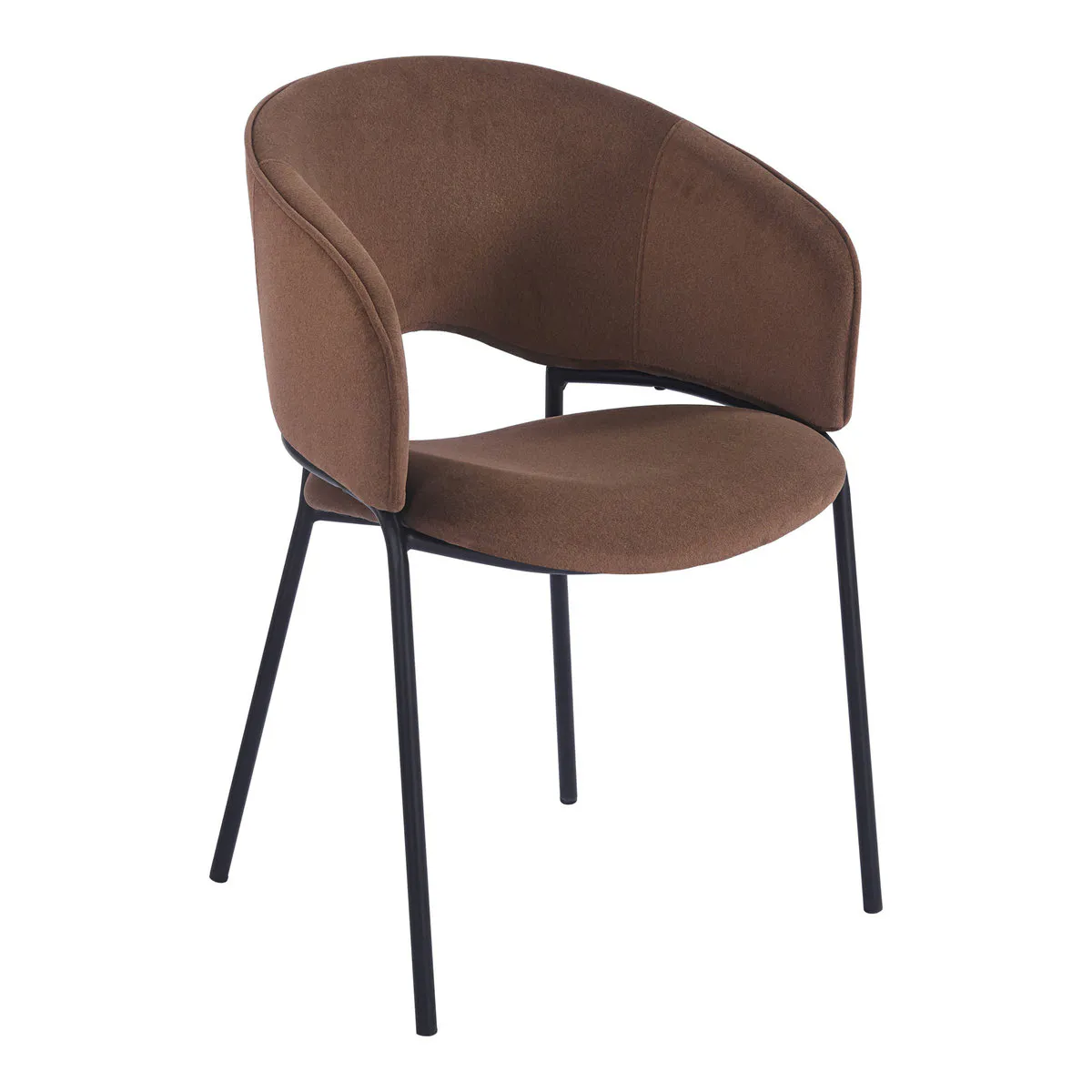 LINCOLN chair black frame/brown tk.