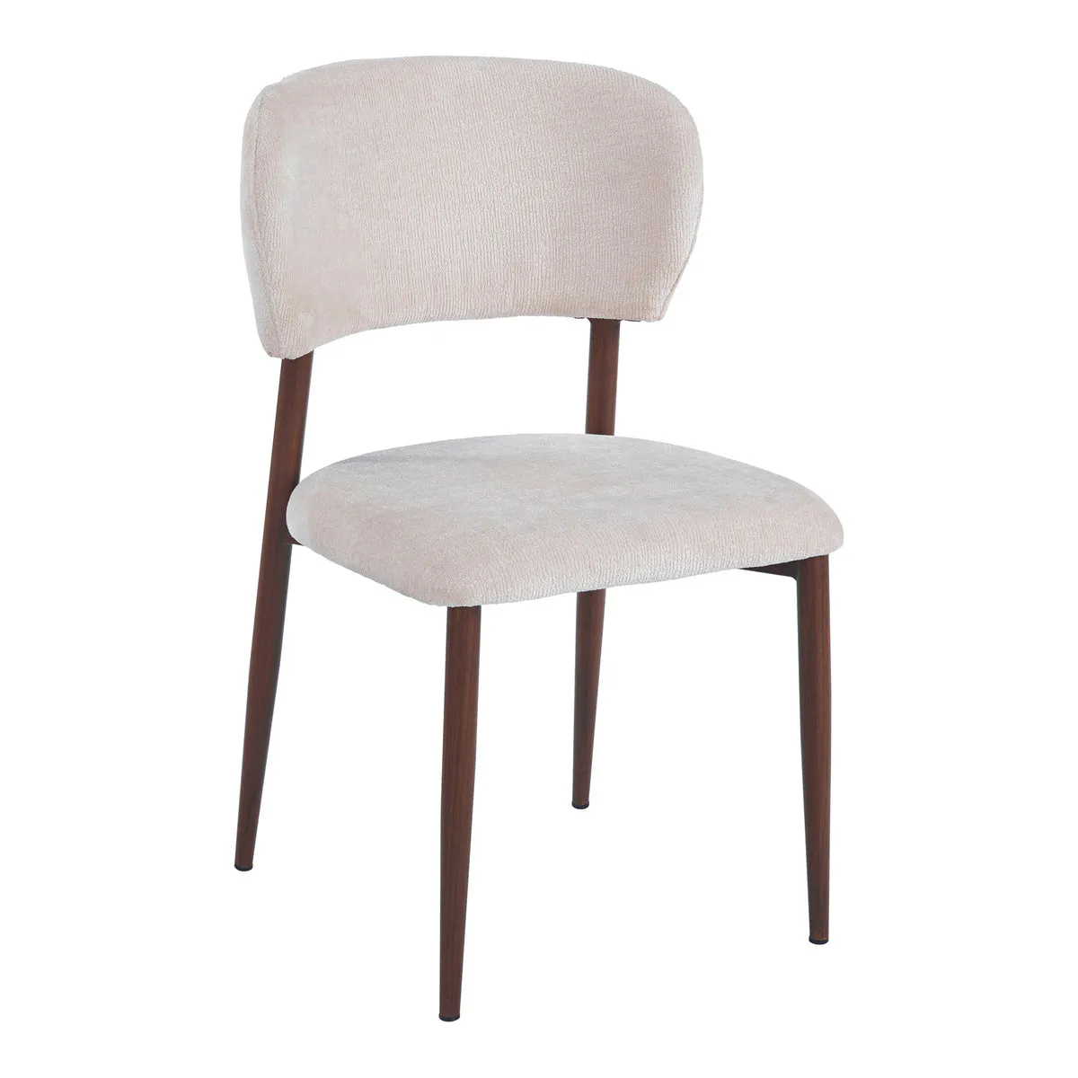 Chair GRACE walnut metal/beige tk.