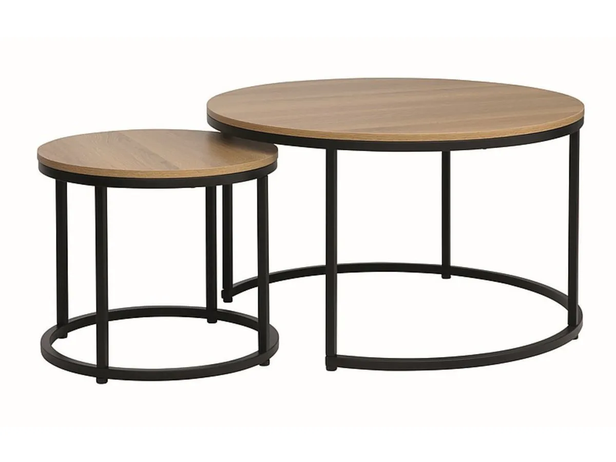 Coffee table DION oak/black (set)