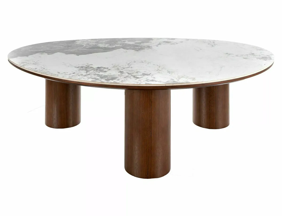 Coffee table ADELIS white PANDORO/walnut 110*80